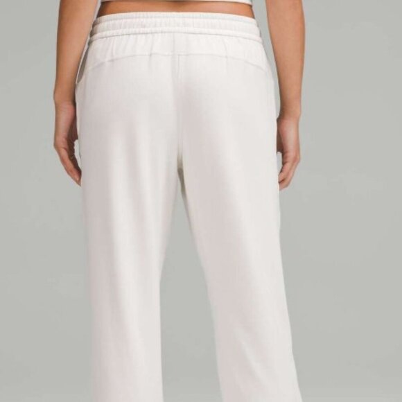 Lululemon Soft Jersey Straight Leg Heathered Bone Light Ivory Stretch Size 14 R - Picture 2 of 12